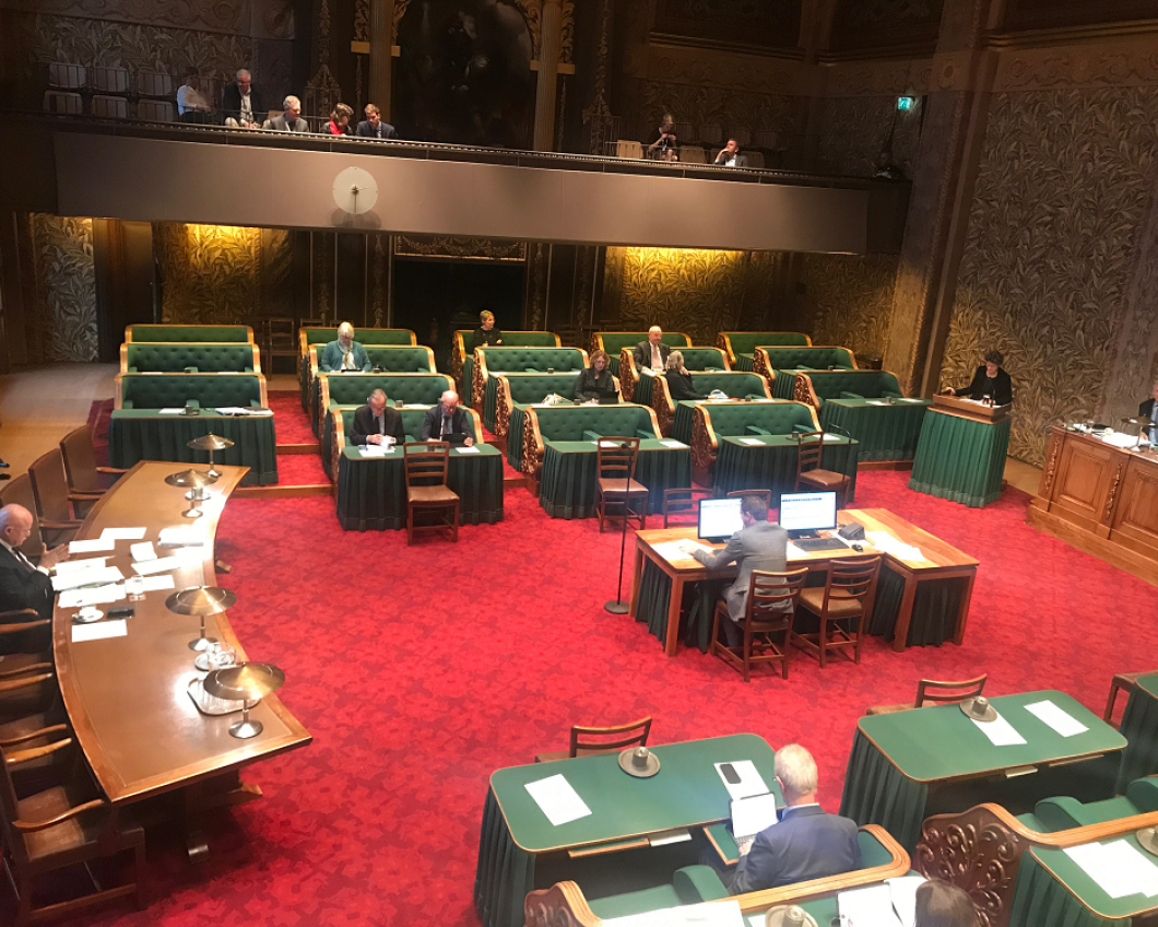 Minister van Justitie en Veiligheid Ferdinand Grapperhaus in zijn eerste debat in de Senaat Grapperhaus1.png