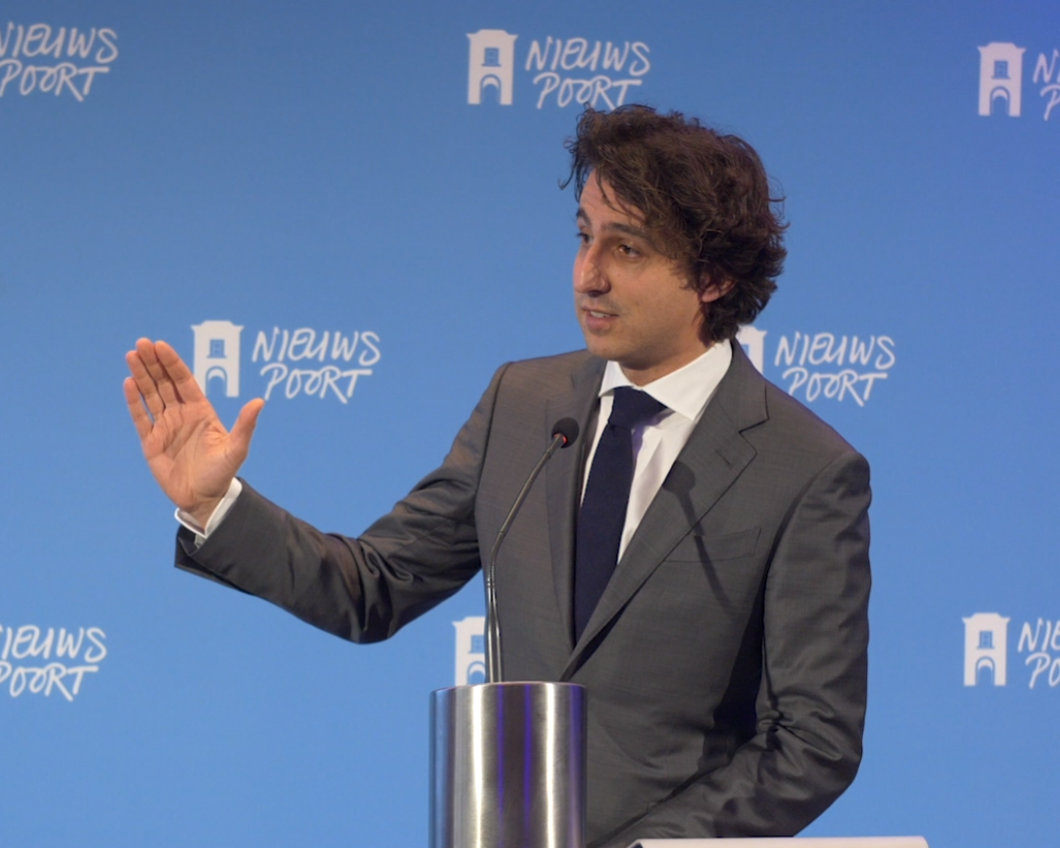 Jesse Klaver, persconferentie Nieuwspoort